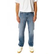 Replay High-Waisted Straight Fit Jeans Blue, Herr