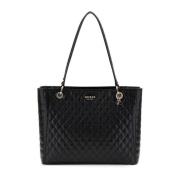 Guess Adi Small Satchel Svart Axelväska Black, Dam