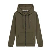 GAS Dragkedja Hoodie Green, Herr