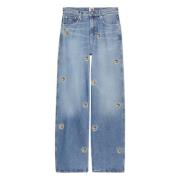 Tommy Jeans Stiliga Wide Jeans för Män Blue, Dam