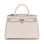 Guess Taupe Konvertibel Crossbody Väska Deesa Logo Beige, Dam