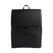 Calvin Klein Ikonisk Svart Flap Ryggsäck Black, Herr