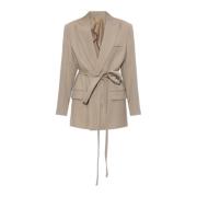 Victoria Beckham Ullblazer Beige, Dam