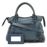 Balenciaga Vintage Pre-owned Laeder balenciaga-vskor Blue, Dam