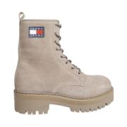 Tommy Jeans Beige Snörskor Ankelboots Beige, Dam