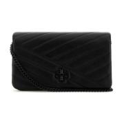 Tory Burch Svart läder Clutch Väska Black, Dam