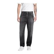 Replay Klassiska Straight Fit Denim Jeans Gray, Herr