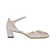 Jimmy Choo Glittriga Kristall Sandaler Gray, Dam