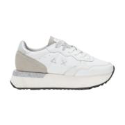 Sun68 Dam Låga Sneakers i Läder White, Dam