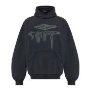 Balenciaga Sweatshirt med tryck Gray, Herr