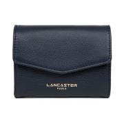 Lancaster Flap Plånbok med Tryckknappstängning Blue, Dam