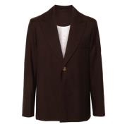 Séfr Elegant Blazer för Män Brown, Herr