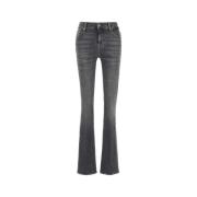 7 For All Mankind Mörkgrå stretch denim Soho jeans Gray, Dam