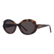 Loewe Elegant Oval Solglasögon Mörk Havana Brown, Dam