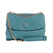 Guess Konvertibel Teal Crossbody Väska Green, Dam