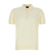 Tom Ford Ren bomull Polo Shirt White, Herr