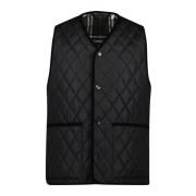 Burberry Svart Quiltad Ärmlös Väst Black, Herr