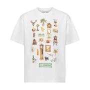 JW Anderson Diorama Print Vit T-shirt White, Herr