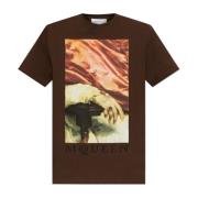 Alexander McQueen T-shirt med tryck Brown, Herr