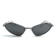 Jacquemus Metall Ovala Solglasögon Silver Vit Gray, Dam