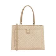 Tommy Hilfiger Beige Handväska Mono Satchel Beige, Dam