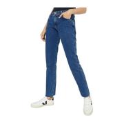 One Teaspoon Blå Trucker Straight Low Waist Jeans Blue, Dam