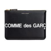 Comme des Garçons Läder Logo Media Väska Black, Dam