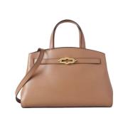 Mulberry Sable High Gloss Läder Tote Väska Brown, Dam