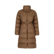 Moncler Lång Vinterrock Brown, Dam