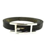 Hermès Vintage Pre-owned Laeder armband Black, Dam