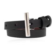 Alexander McQueen Läderarmband Black, Dam