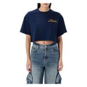 Amiri Dreamers Pegasus Cropped Tee Blue, Dam