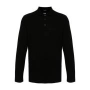 Hugo Boss Stiligt Stickad Polo Skjorta Black, Herr