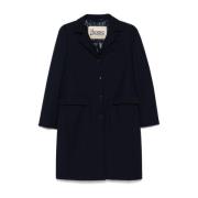 Herno Stilig Twill Coat för Män Blue, Dam