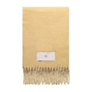 Ami Paris Stor Sjal i Alpackablandning, Sandfärgad Beige, Unisex