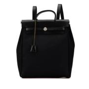 Hermès Vintage Pre-owned Canvas ryggsckar Black, Dam