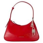 Givenchy Röd Lucky Lock Skinande Läder Väska Red, Dam