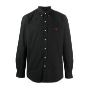 Polo Ralph Lauren Svart Bomullsskjorta Aw24 Black, Herr