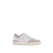 Pinko Perforerade lädersneakers med Love Birds White, Dam