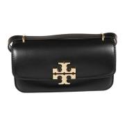 Tory Burch Svart slät läder crossbody väska Black, Dam