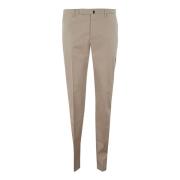 Incotex Brun Slim Fit Stretch Bomullsbyxor Beige, Herr