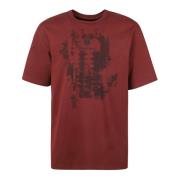 Belstaff Röd Bomull Jersey T-shirt med Logotyp Red, Herr