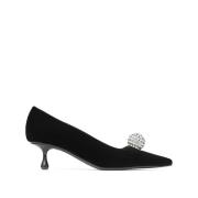 Jimmy Choo Svart Kristall Pump Skor Black, Dam