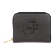 Tory Burch Svart läderplånbok med ikoniskt logotyp Black, Dam