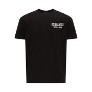 Dsquared2 Grafiskt Tryck Bomull T-shirt Black, Herr