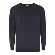 Aspesi Vit bomulls crewneck-tröja Blue, Herr