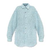 Stella McCartney Spets oversize skjorta Blue, Dam