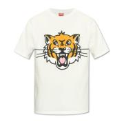 Kenzo T-shirt med tryck White, Herr