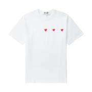 Comme des Garçons Play Hjärttryck Crew Neck T-shirt White, Herr