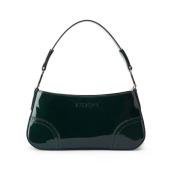 Iceberg Patinerad grön läder crossbody-väska Green, Dam